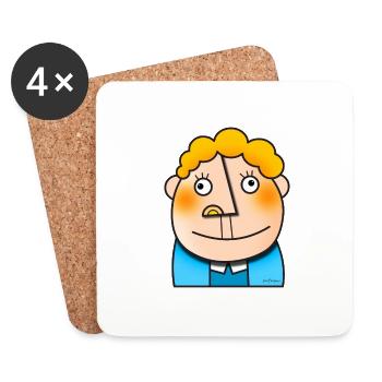 Little princess - Coasters (set of 4) - white - Front