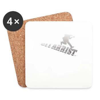 Geschenkidee für Gitarrenspieler - Untersetzer (4er-Set) - Weiß - Vorne