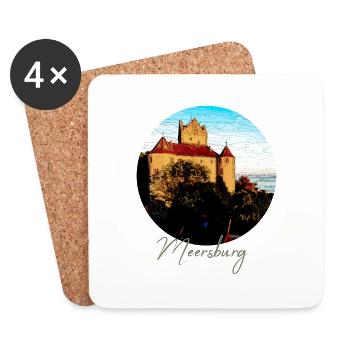 Meersburg,burg,idylle,landschaft,natur - Untersetzer (4er-Set) - Weiß - Vorne