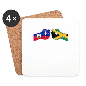 Haiti Haitian Jamaica Combination I Gift - Coasters (set of 4) - white - Front