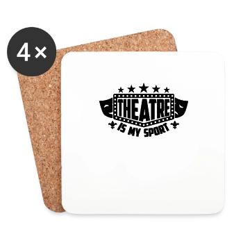 Theatre Is My Sport Drama Broadway Theatre Actor - Untersetzer (4er-Set) - Weiß - Vorne