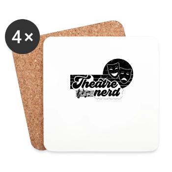 Theatre Nerd Retro Musical Broadway Theatre Actor - Coasters (set of 4) - white - Front