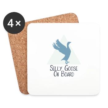 Silly Goose On Board - Untersetzer (4er-Set) - Weiß - Vorne