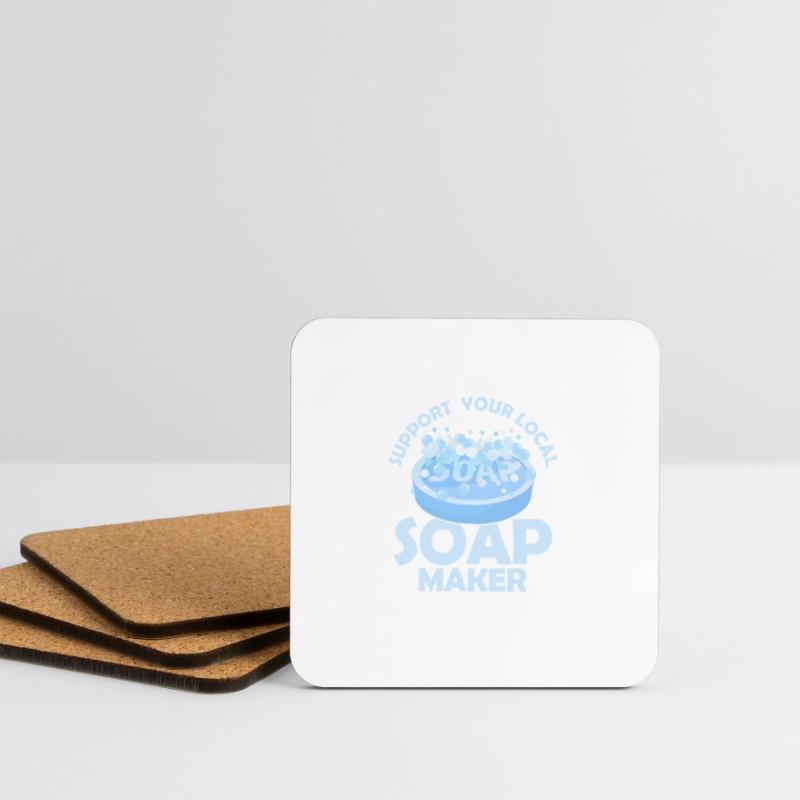 Support Your Local Soap Maker Soapmaking Soapmaker Untersetzer (4er-Set)