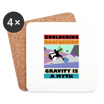 Bouldering Gravity est un Mytm 3 - Dessous de verre (lot de 4) - blanc - Devant