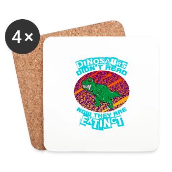 DINOSAUR 2 - Untersetzer (4er-Set) - Weiß - Vorne