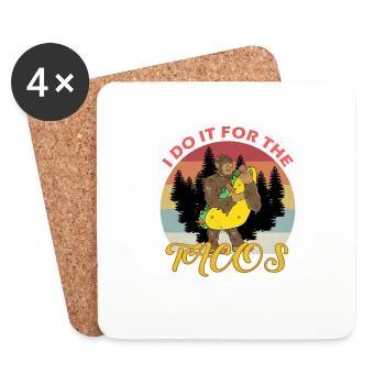 Je le fais pour les tacos - Dessous de verre (lot de 4) - blanc - Devant