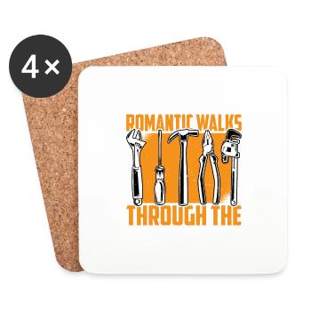 Enjoy Romantic Walks Through The Hardware Store 39 - Coasters (set of 4) - white - Front