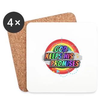 God Keeps His Promises 4 - Coasters (set of 4) - white - Front