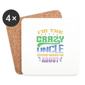 I'm The Crazy Uncle Everyone Warned You about - Untersetzer (4er-Set) - Weiß - Vorne