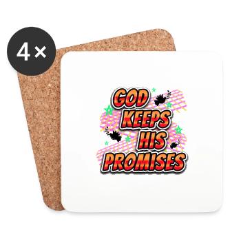 God Keeps His Promises - Coasters (set of 4) - white - Front