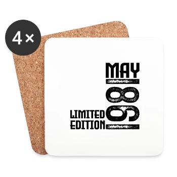 Gift May 1981. anniversary may 1981. May 1981. - Coasters (set of 4) - white - Front