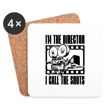 I'm The Director I Call The Movie Film Directors - Coasters (set of 4) - white - Front