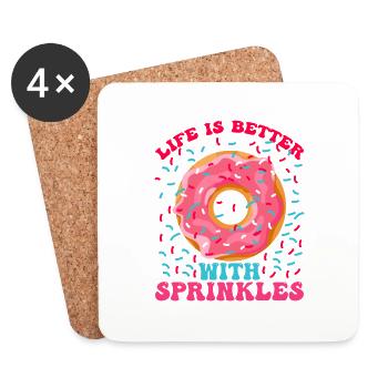 Life Is Better With Sprinkles 15 - Coasters (set of 4) - white - Front