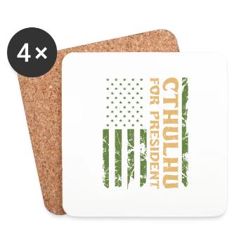 Cthulhu For President, Patriotic Cosmic Horror - Untersetzer (4er-Set) - Weiß - Vorne