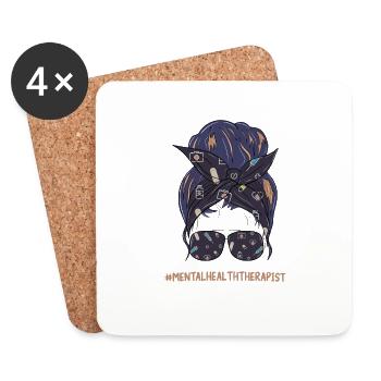 Mental Health The Rapist 5 - Coasters (set of 4) - white - Front