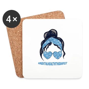 Santé mentale Le violeur 4 - Dessous de verre (lot de 4) - blanc - Devant