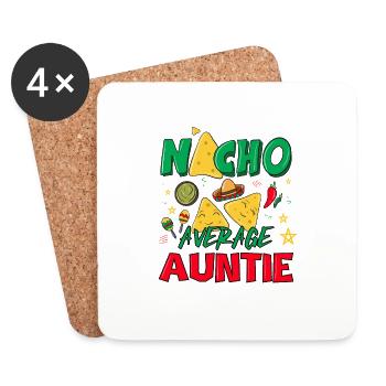 NACHO AVERAGE AUNTIE 2 - Untersetzer (4er-Set) - Weiß - Vorne