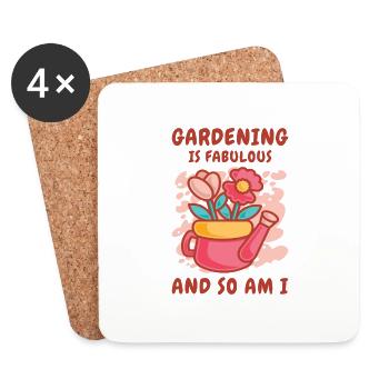 Fabulous Gardening Florist Botanik Pflanzung - Untersetzer (4er-Set) - Weiß - Vorne