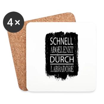 bluthund lieben zitat geburtstagsgeschenkidee hund - Untersetzer (4er-Set) - Weiß - Vorne