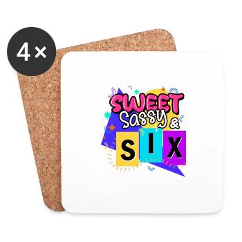 Sweet Sassy & Six - Untersetzer (4er-Set) - Weiß - Vorne