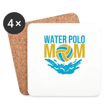 Wasserpolo Mom Game Day Swim Team Mama Love Swim - Untersetzer (4er-Set) - Weiß - Vorne