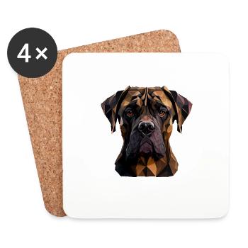 Dogge Doggen Hund Hunde Deutsche Dogge - Untersetzer (4er-Set) - Weiß - Vorne