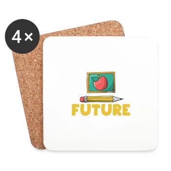 I Teach Future Superheroes Funny Kindergarten - Coasters (set of 4) - white - Front
