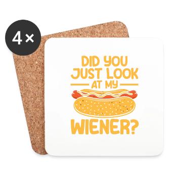 Check out my sausage hot dog gift - Coasters (set of 4) - white - Front