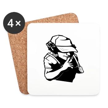 Mensch, humanes Design - Untersetzer (4er-Set) - Weiß - Vorne