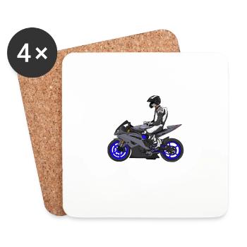Motorcycle Lifestyle / Motorrad / Motorräder biker - Untersetzer (4er-Set) - Weiß - Vorne