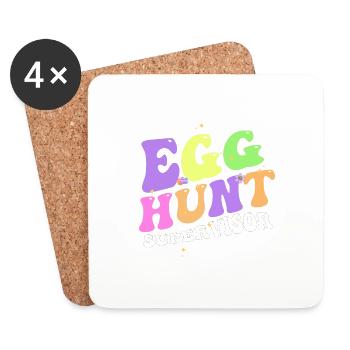 Egg Hunt Supervisor Lustige Ostern - Untersetzer (4er-Set) - Weiß - Vorne