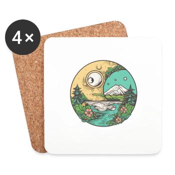 wonderful nature - Coasters (set of 4) - white - Front