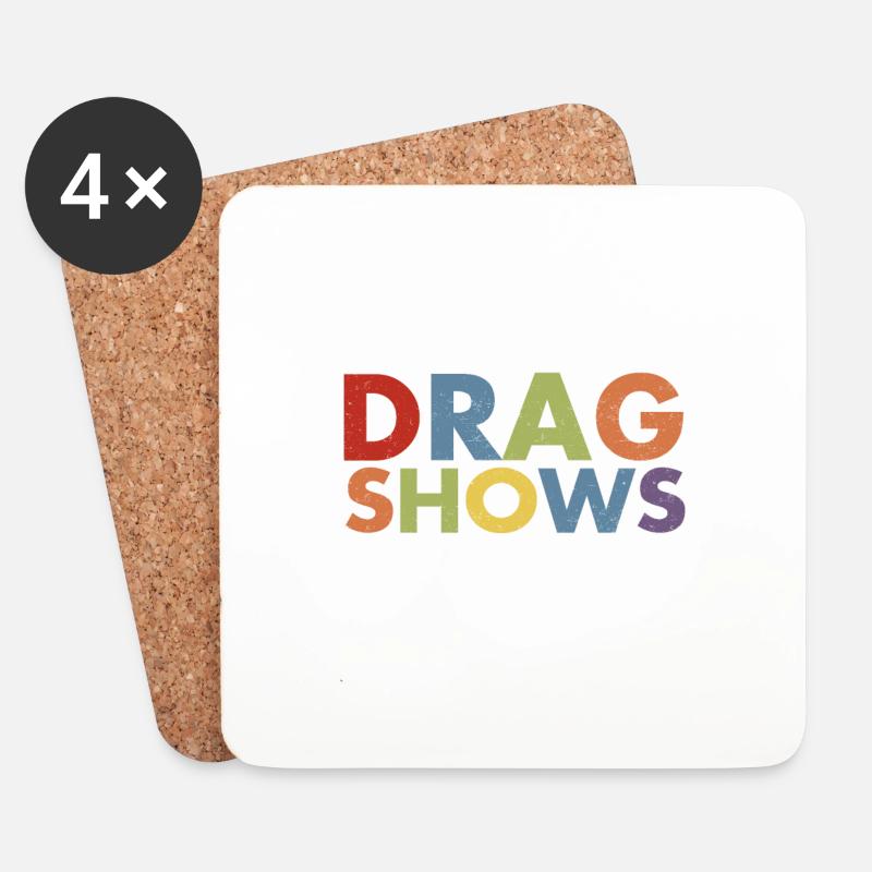 Kinder sind bei Drag-Shows sicherer als in der Kirche - Untersetzer (4er-Set) - Weiß
