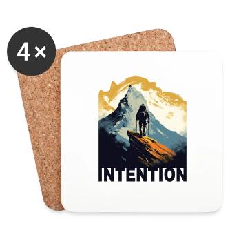 Mountain Intention - Untersetzer (4er-Set) - Weiß - Vorne