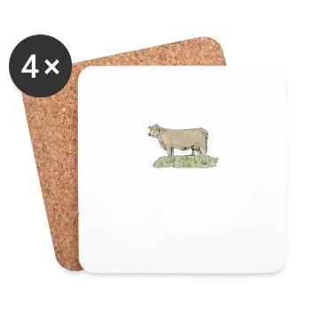 Charolais Rind I Frankreich Rinderzucht für - Untersetzer (4er-Set) - Weiß - Vorne