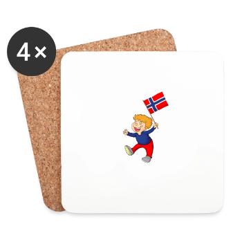 Mein Traum Norwegen Urlaub Skandinavien - Untersetzer (4er-Set) - Weiß - Vorne