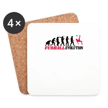 Accessoires de football Idée cadeau Fan de football - Dessous de verre (lot de 4) - blanc - Devant