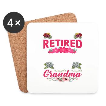 I'm Not Retired I'm A Full Time Grandma 2 - Coasters (set of 4) - white - Front