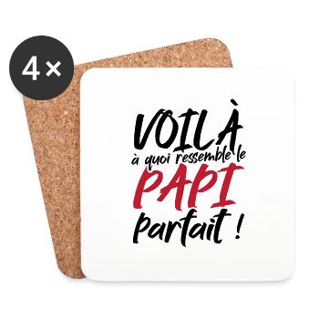 Voilà à quoi ressemble le papi parfait - Dessous de verre (lot de 4) - blanc - Devant
