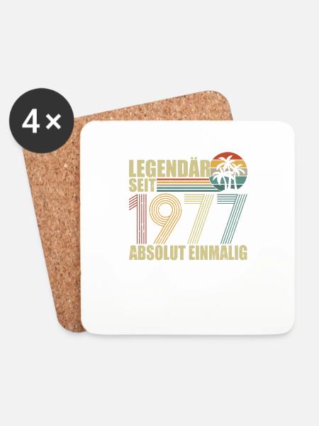 Legendär seit 1977 - Untersetzer (4er-Set) - Weiß