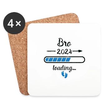 Brother 2024 Chargement Grossesse Bro Naissance - Dessous de verre (lot de 4) - blanc - Devant
