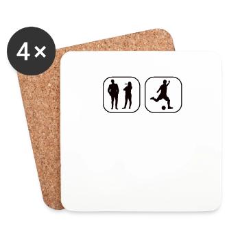 Football Accessories Gift Idea Football Fan - Coasters (set of 4) - white - Front
