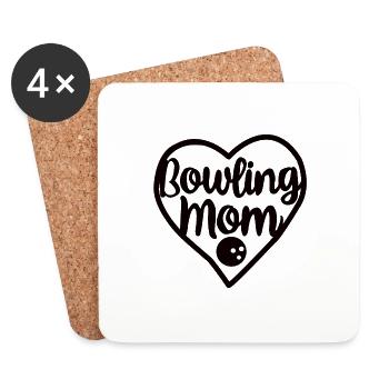 Bowling Mama Bowler Mother Bowling Club - Dessous de verre (lot de 4) - blanc - Devant