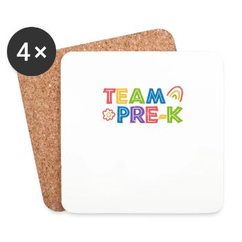 Team Pre-K Absolvent Vorschullehrer Student Zurück - Untersetzer (4er-Set) - Weiß - Vorne