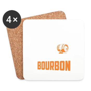 Weekend Forecast 100% Chance Of Bourbon Drinking - Untersetzer (4er-Set) - Weiß - Vorne