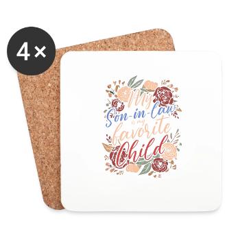 My Son-In-Law Is My Favorite Child For Mother - Coasters (set of 4) - white - Front