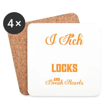 I Pick Locks And Break Hearts Locksmith Lockpicker - Untersetzer (4er-Set) - Weiß - Vorne