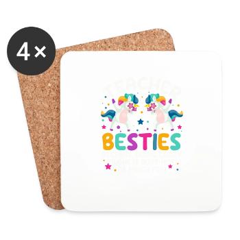 Les meilleurs enseignants parce qu’ils deviennent fous seuls aussi - Dessous de verre (lot de 4) - blanc - Devant