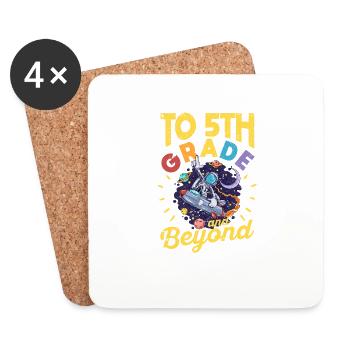 To 5th Grade and Beyond Fifth Astronaut - Coasters (set of 4) - white - Front